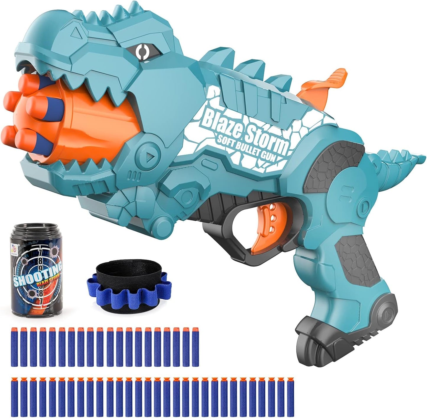 Dinosquad Dinosaur Blasters Toy for Toddlers with 50 Bullets