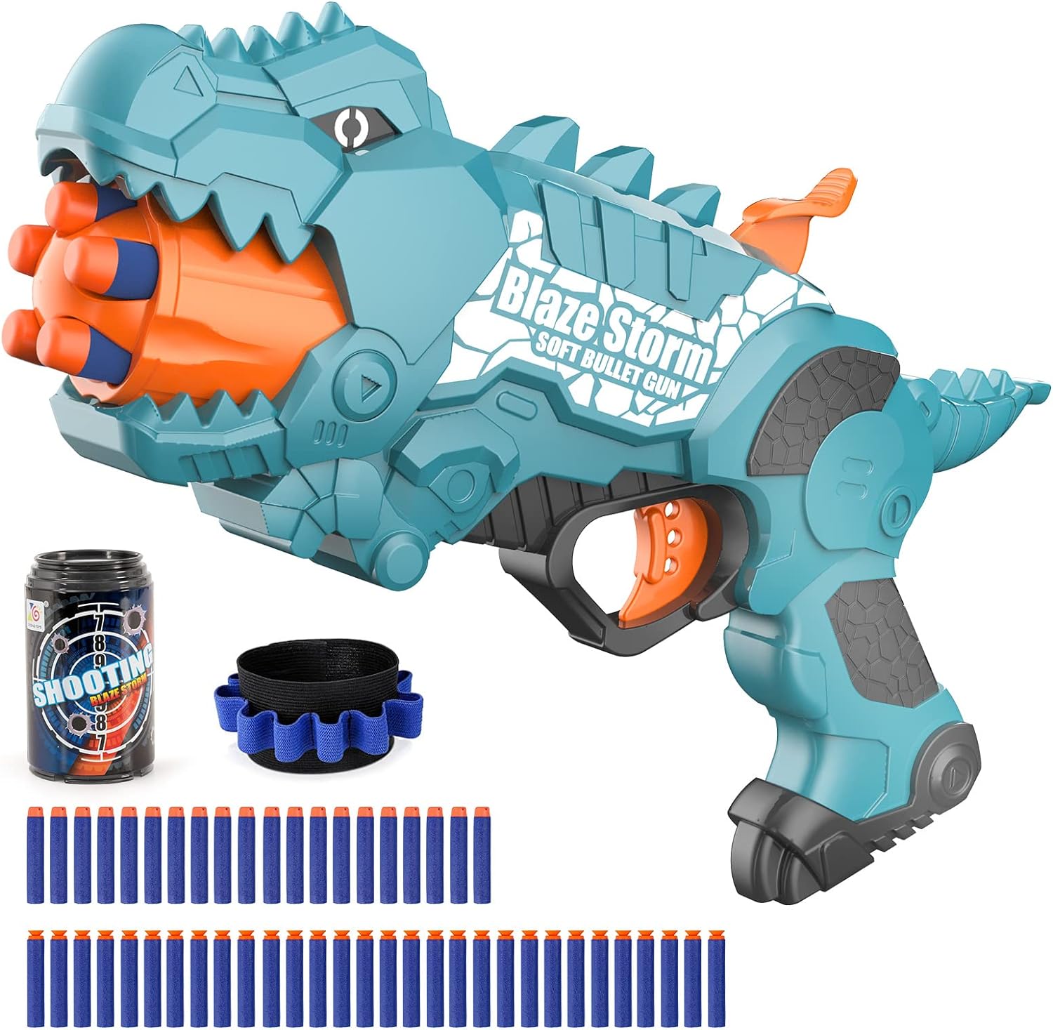 Dinosquad Dinosaur Blasters Toy for Toddlers with 50 Bullets