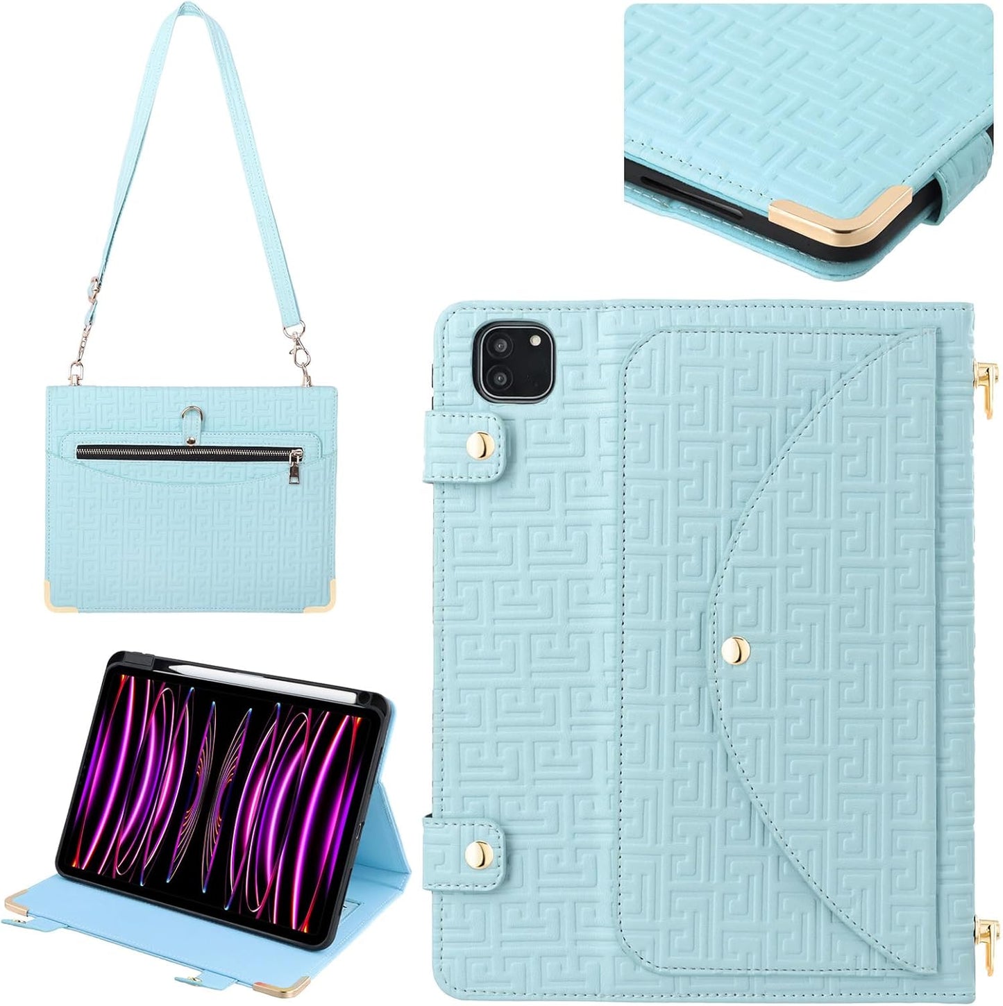 Handbag Case for iPad Air 13in and iPad Pro 12.9in - Baby Blue