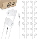 Bulk Earbuds 50 Pack | Pearl White In-Ear Earbuds - Classroom Ready
