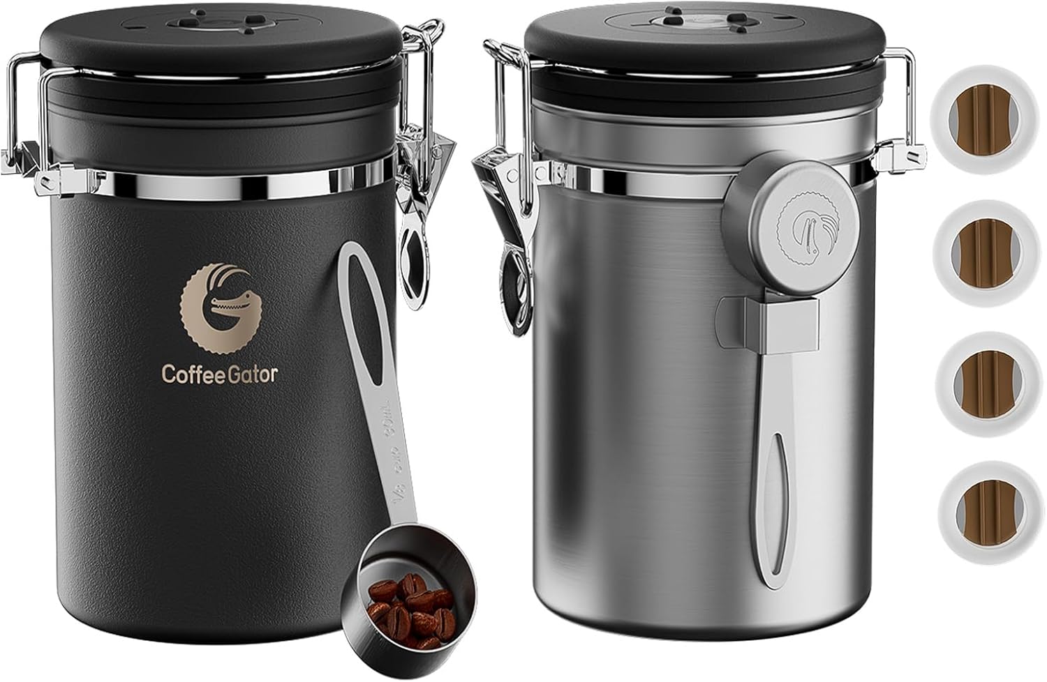 Coffee Gator Coffee Canister Set for Fresh Coffee Storage
