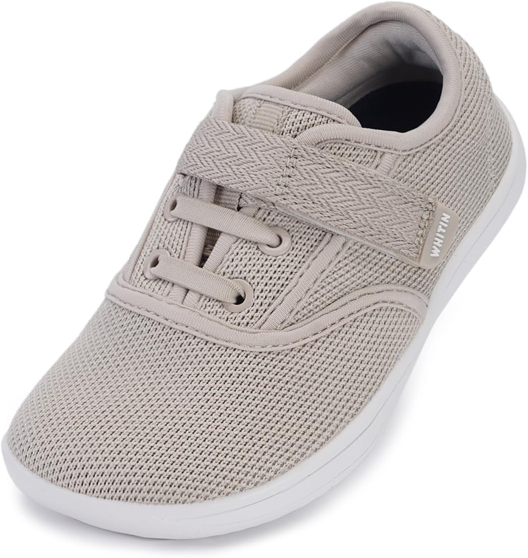 WHITIN Toddler Little Kids Barefoot Shoes with Wide Toe Box