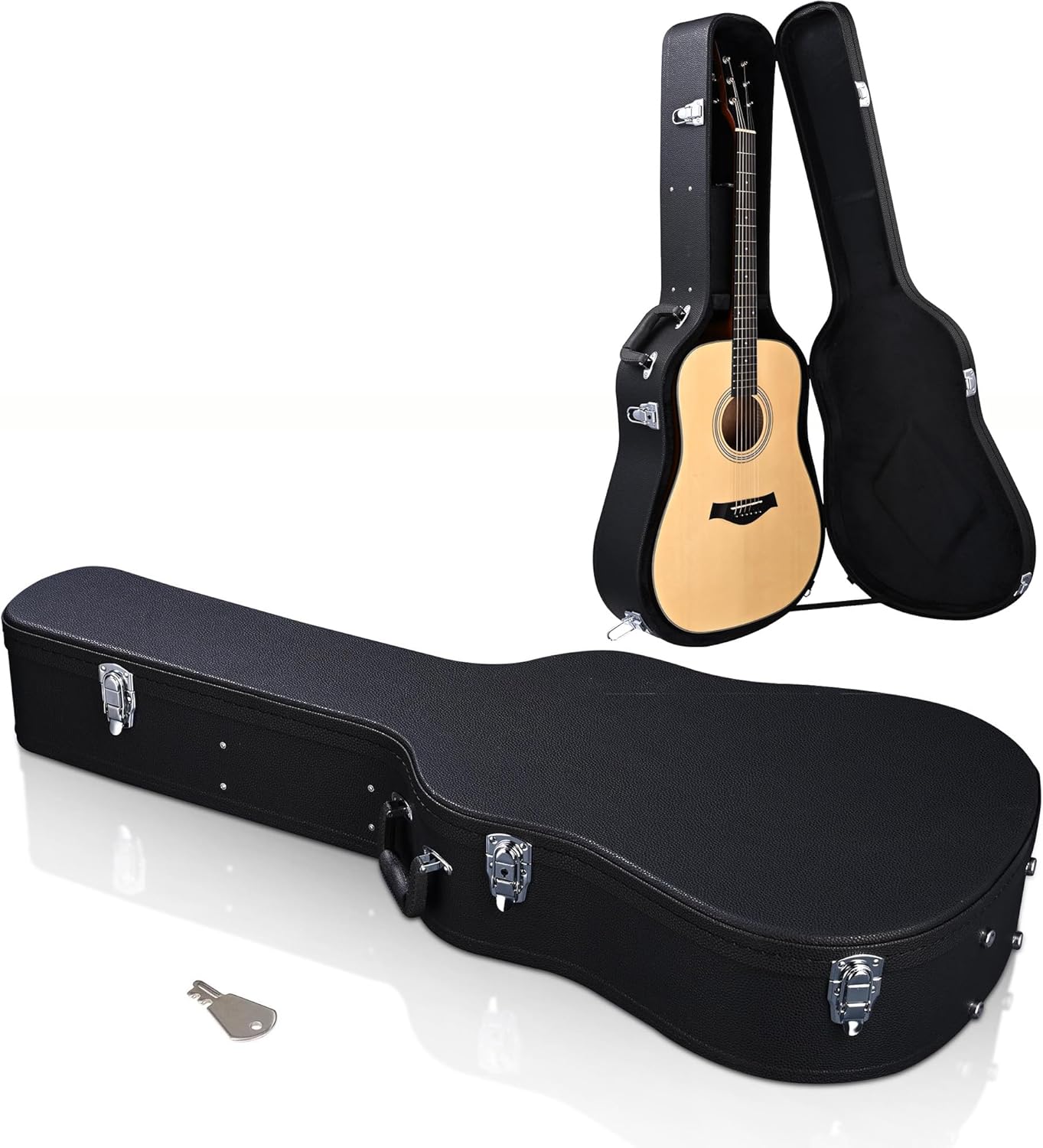 AW Hardshell Dreadnought Guitar Case w/ Lock - Travel-Ready