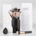 Nire Beauty 15piece Professional Makeup Brush Set - Complete Vegan Kit