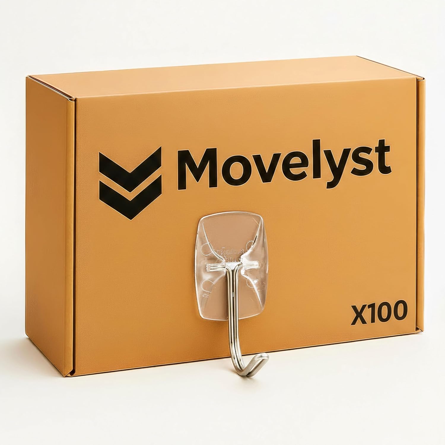 Clear Wire Hanger Hooks with Adhesive Strips for Damage-Free Use
