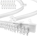 Flexible Bendable Ceiling Curtain Track 32.8FT - Curves Without Tools