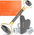 Terahertz Gua Sha & Facial Roller Set - Reduce Puffiness Naturally