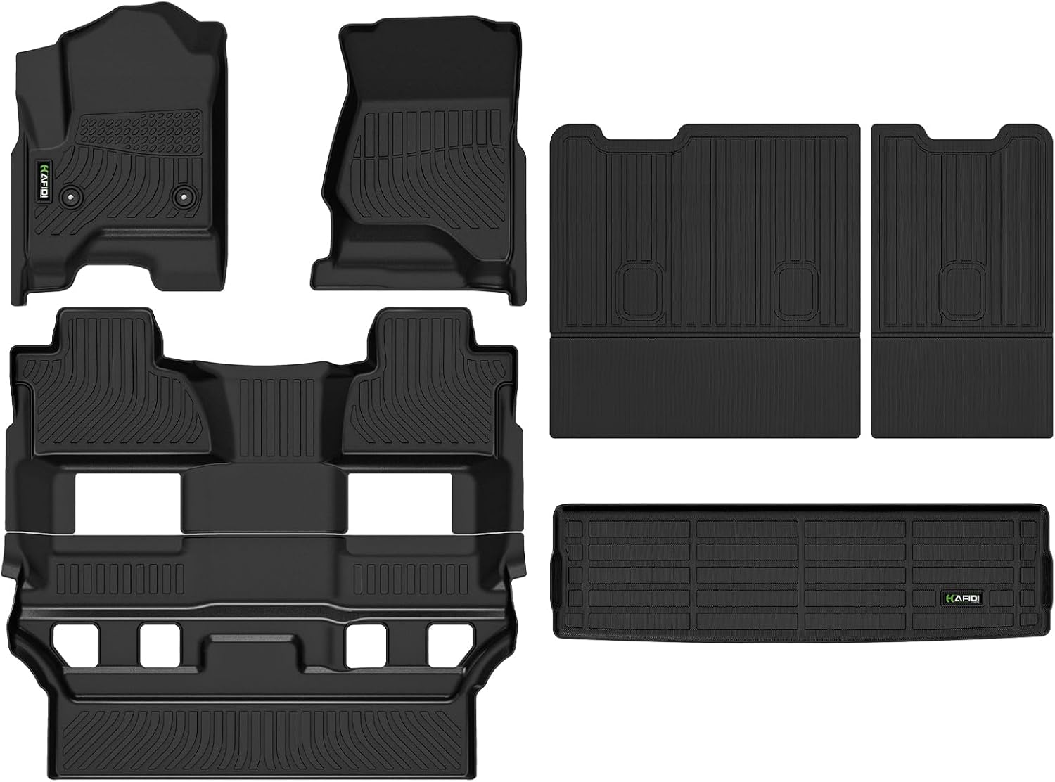 HAFIDI Floor Mats & Cargo Liner Set for Chevy Tahoe & GMC Yukon