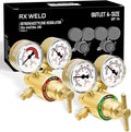 RX WELD Small Oxygen Acetylene Regulator Set - Compact CGA540/CGA200