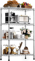 1000 lbs Storage Shelving Steel 4-Tier Utility Shelf - Heavy Duty