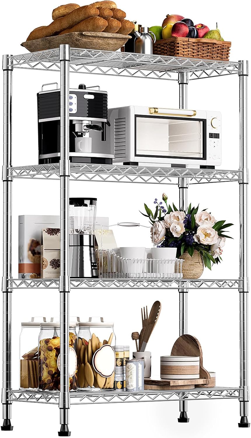 1000 lbs Heavy Duty 4-Tier Utility Shelving Unit for Home Use