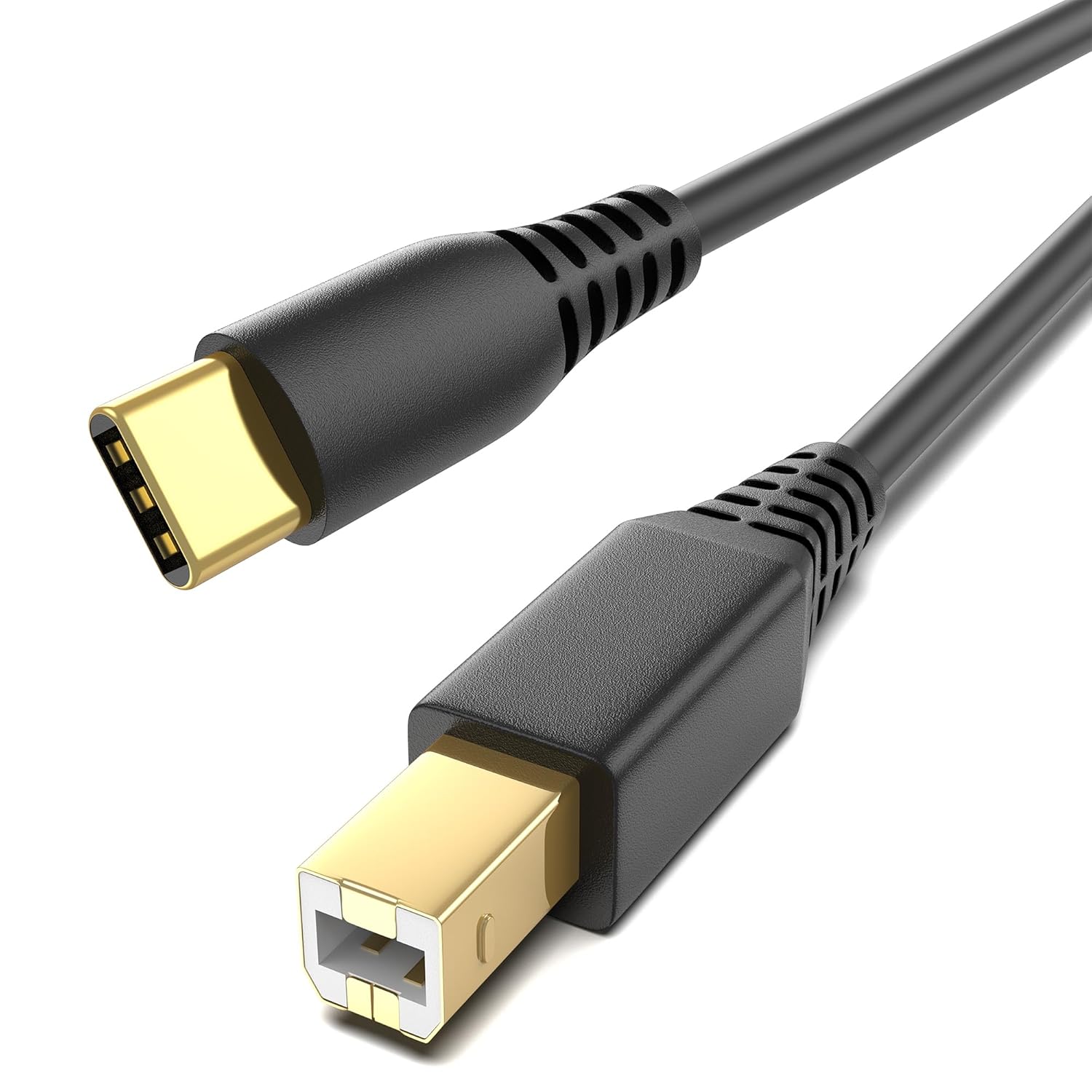 Gold-Plated USB-B to USB-C Cable for Fast Data Transfer
