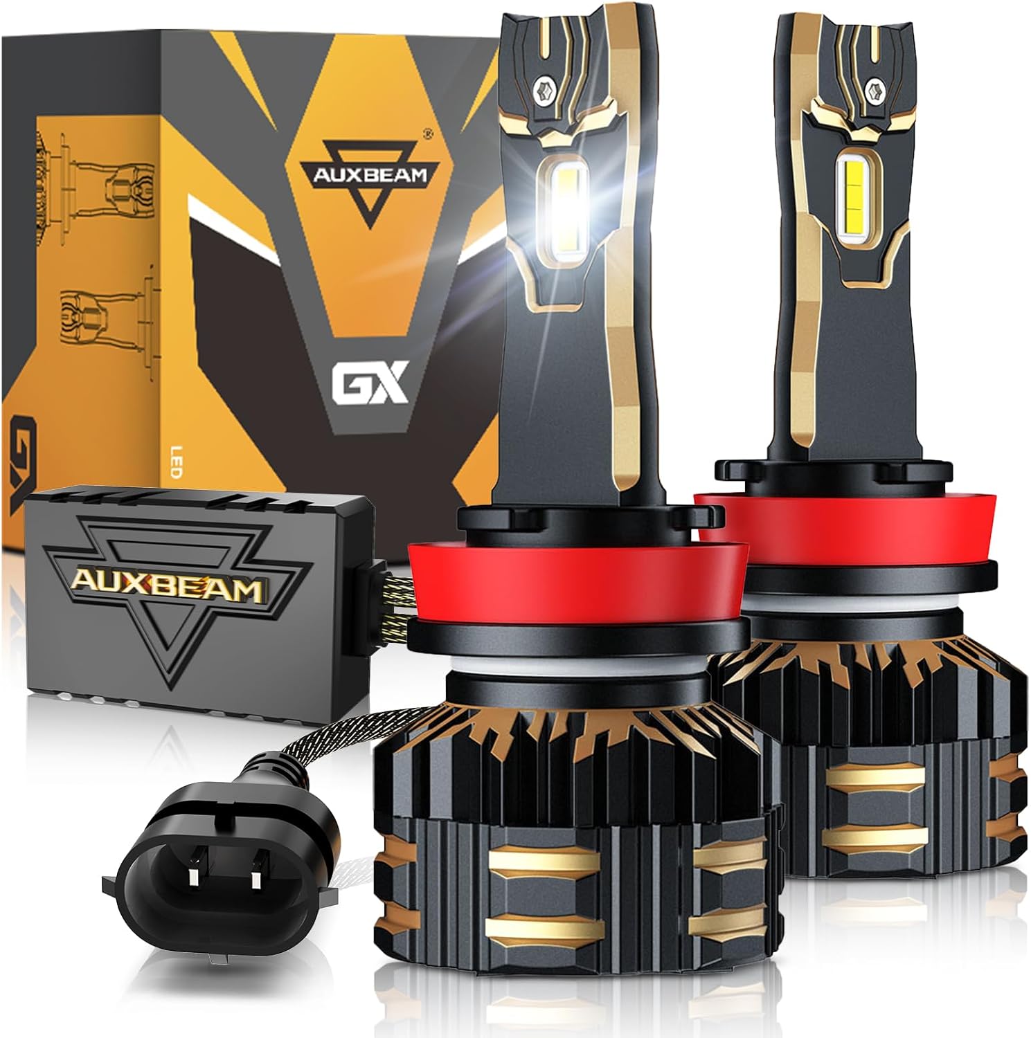 Auxbeam H11 H8 H9 Fog Light Bulbs - 25000LM Brighter Performance