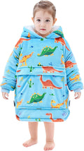 Wearable Blanket Hoodie Kids Oversized Sherpa Flannel - Cozy Gift
