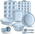 Silicone Baking Pan Set 17 Pc - Non-Stick Flexible Bakeware