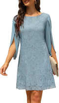 Wedding Guest Cocktail Dresses for Women - Lace Sequin Evening Fit