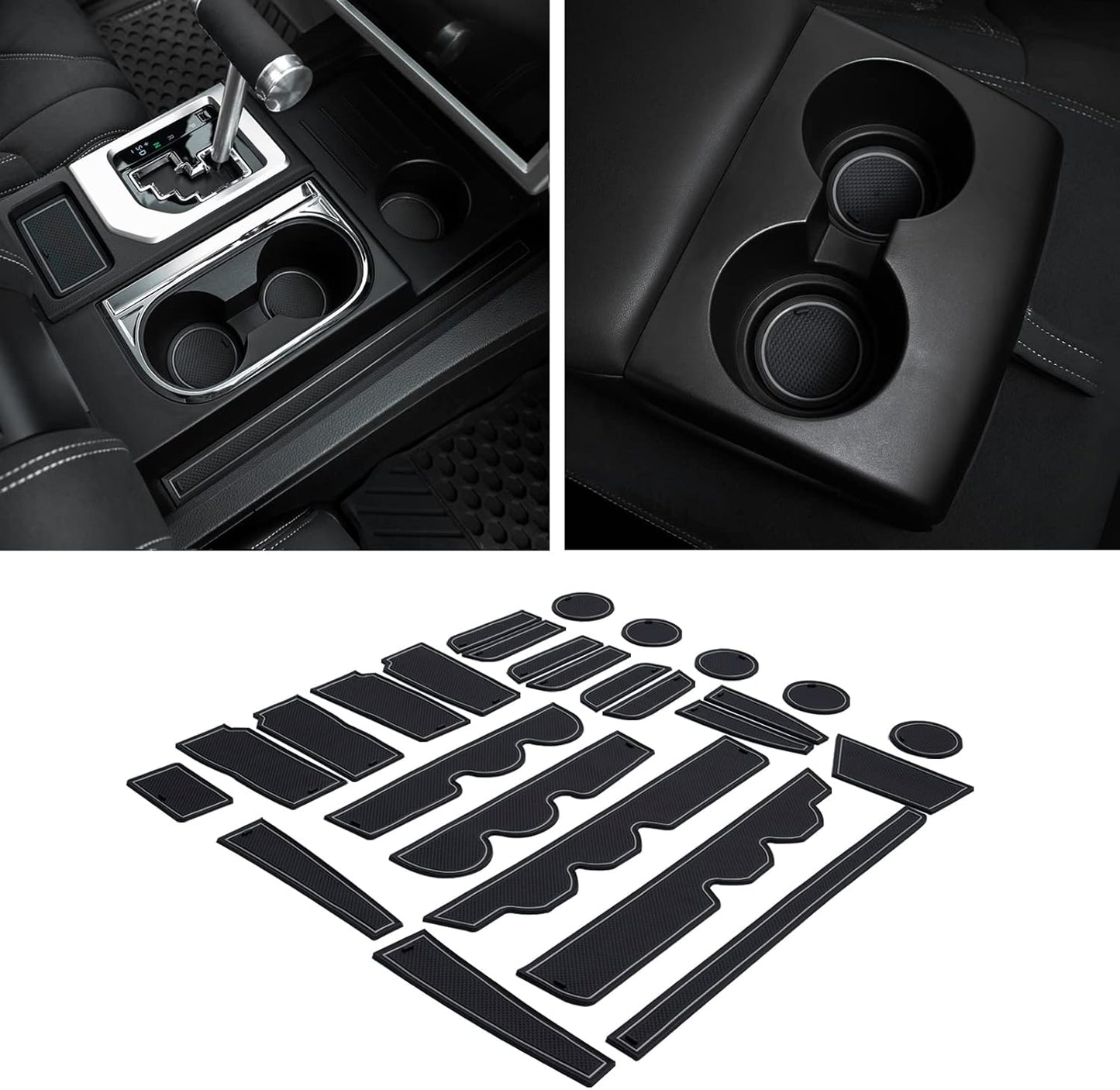 Premium Console and Cup Holder Inserts for Toyota Tundra 2014-2021
