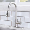 VCCUCINE Kitchen Faucet with Pull Down Sprayer - Brushed Nickel High