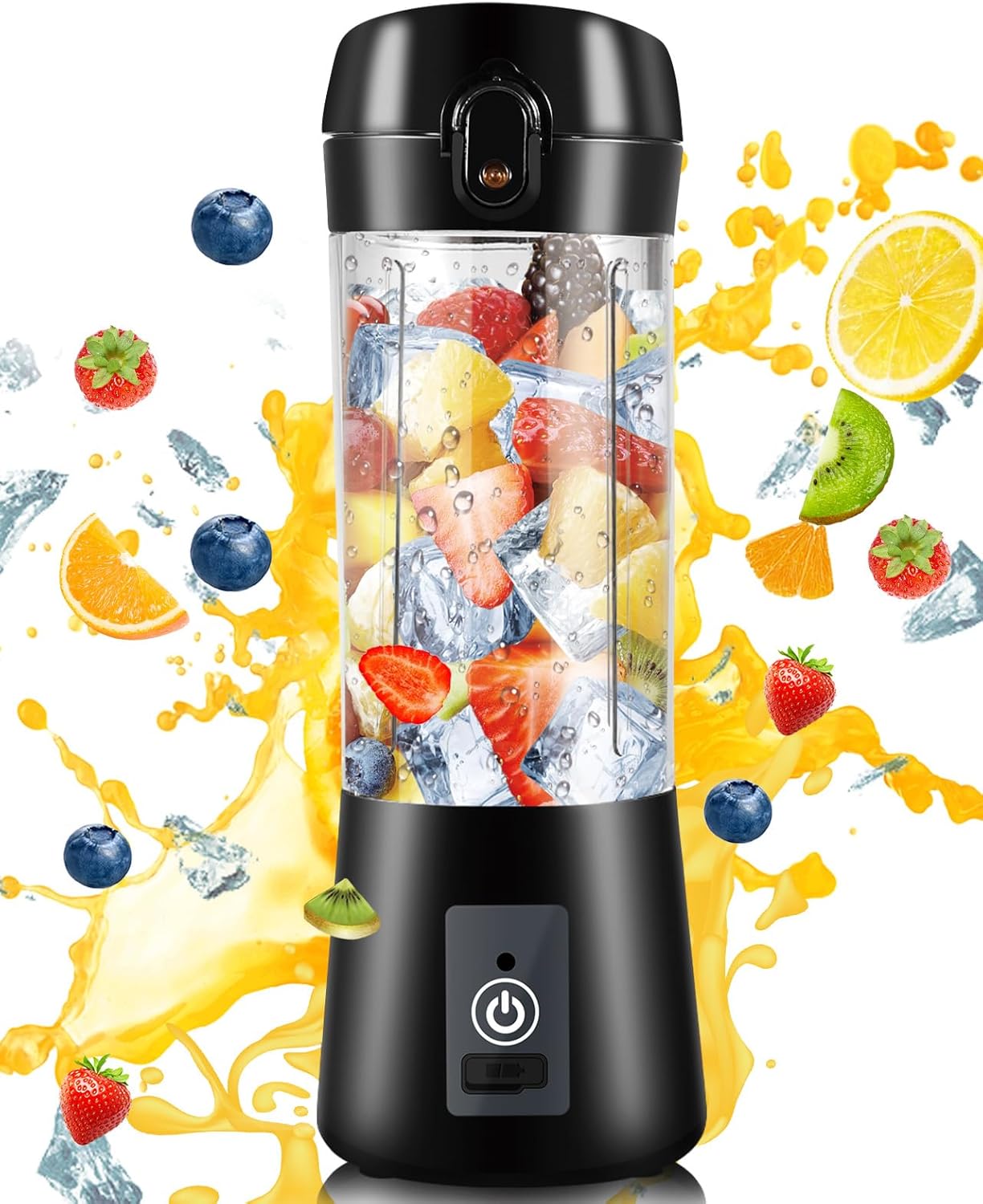 USB Rechargeable Mini Blender - Powerful 6-Blade Portable Juicer
