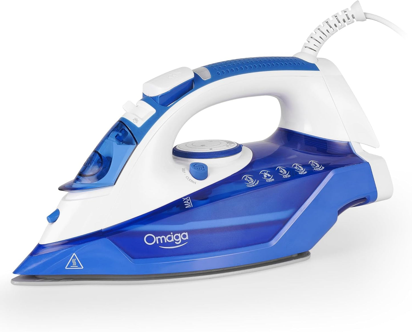 Steam Iron for Clothes with Ceramic Soleplate and Auto-Off