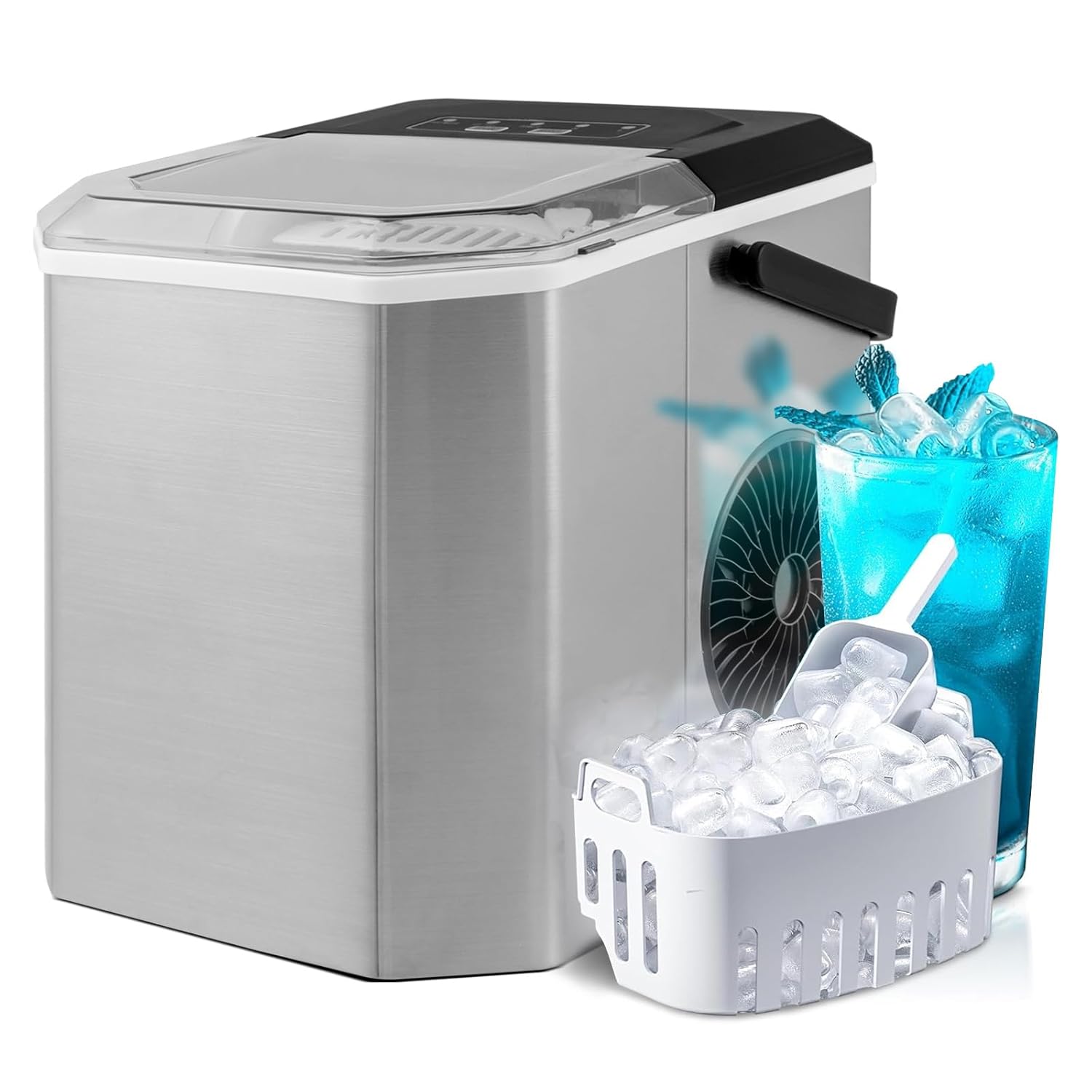 ARLIME Countertop Ice Maker - Portable Ice Making Machine