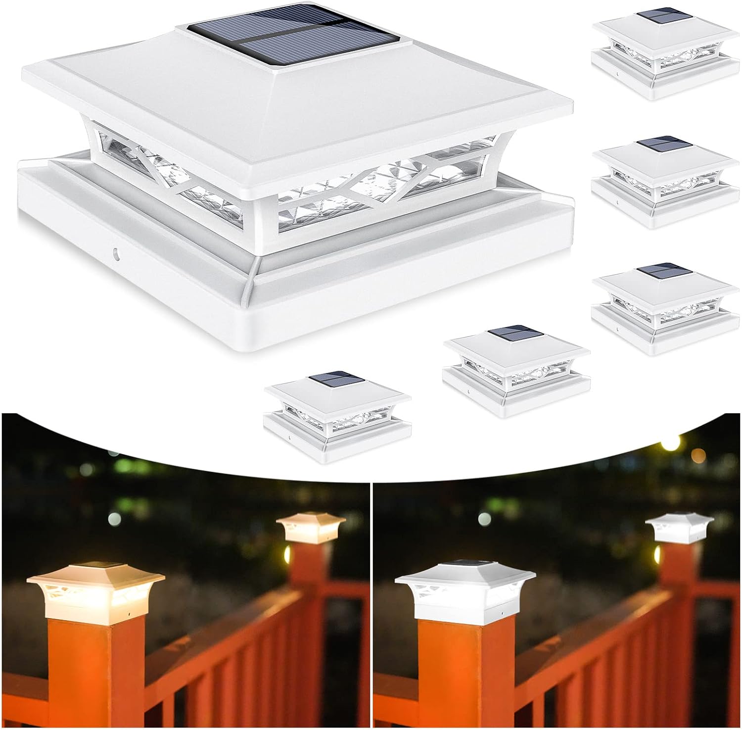 VOLISUN Solar Post Cap Lights: Bright Outdoor Deck Lighting