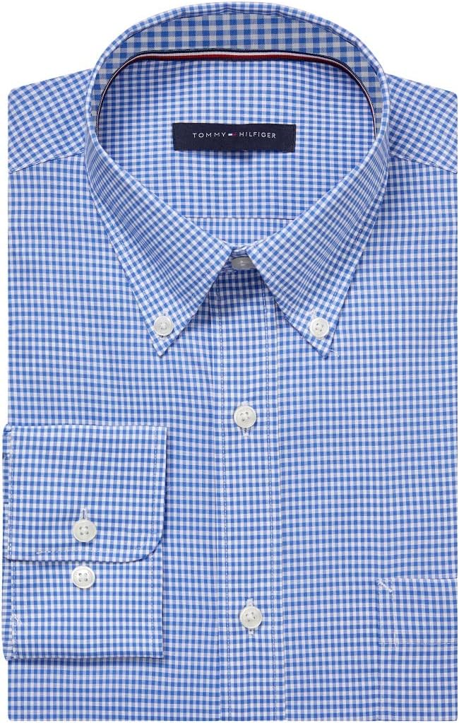 Tommy Hilfiger Men's Regular Fit Non Iron Gingham Dress Shirt Review