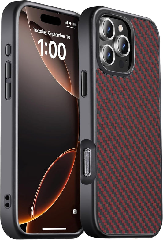 iPhone 16 Pro Max Case Carbon Fiber Military-Grade Protection