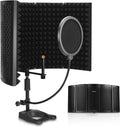 Microphone Isolation Shield with Stand and Pop Filter - Noise Control