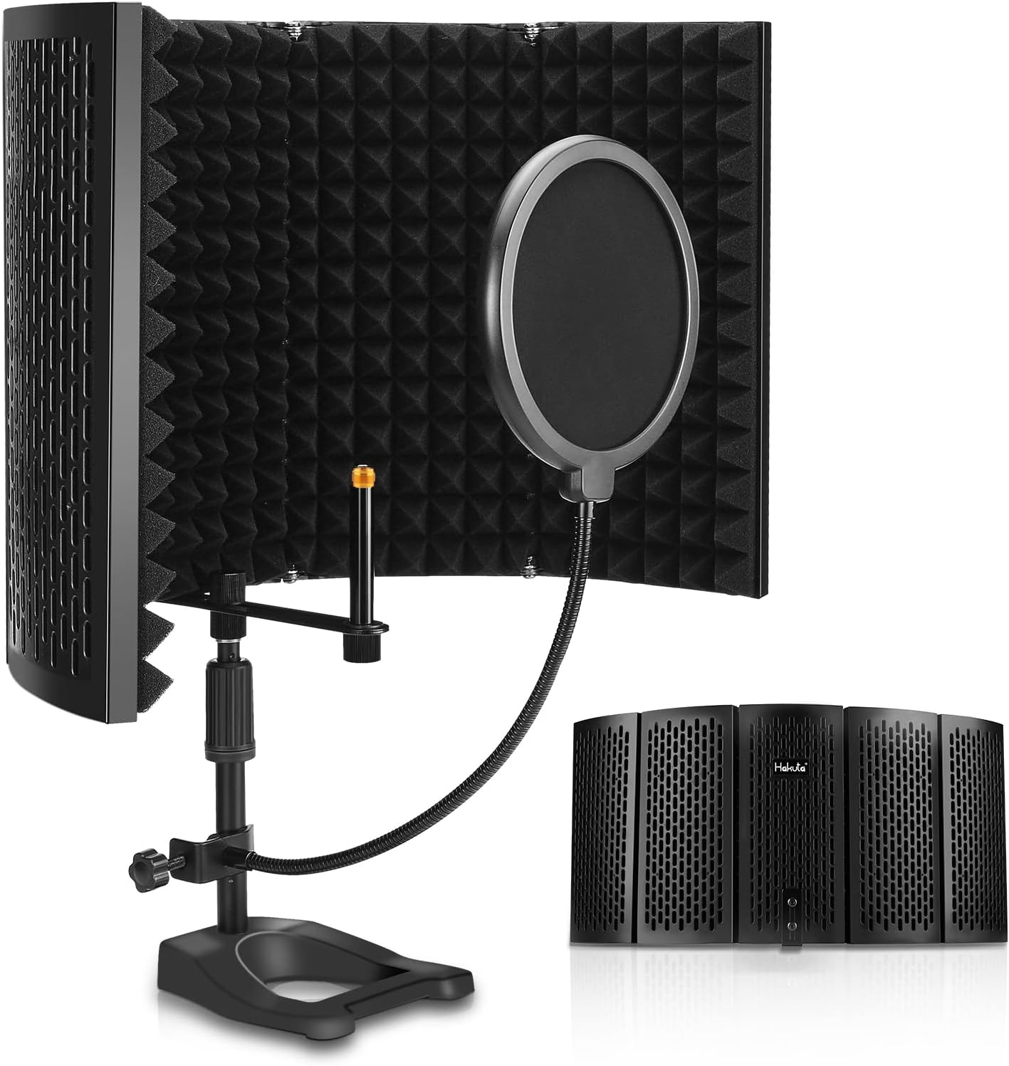 Microphone Isolation Shield for Clear Vocal Recording and Sound