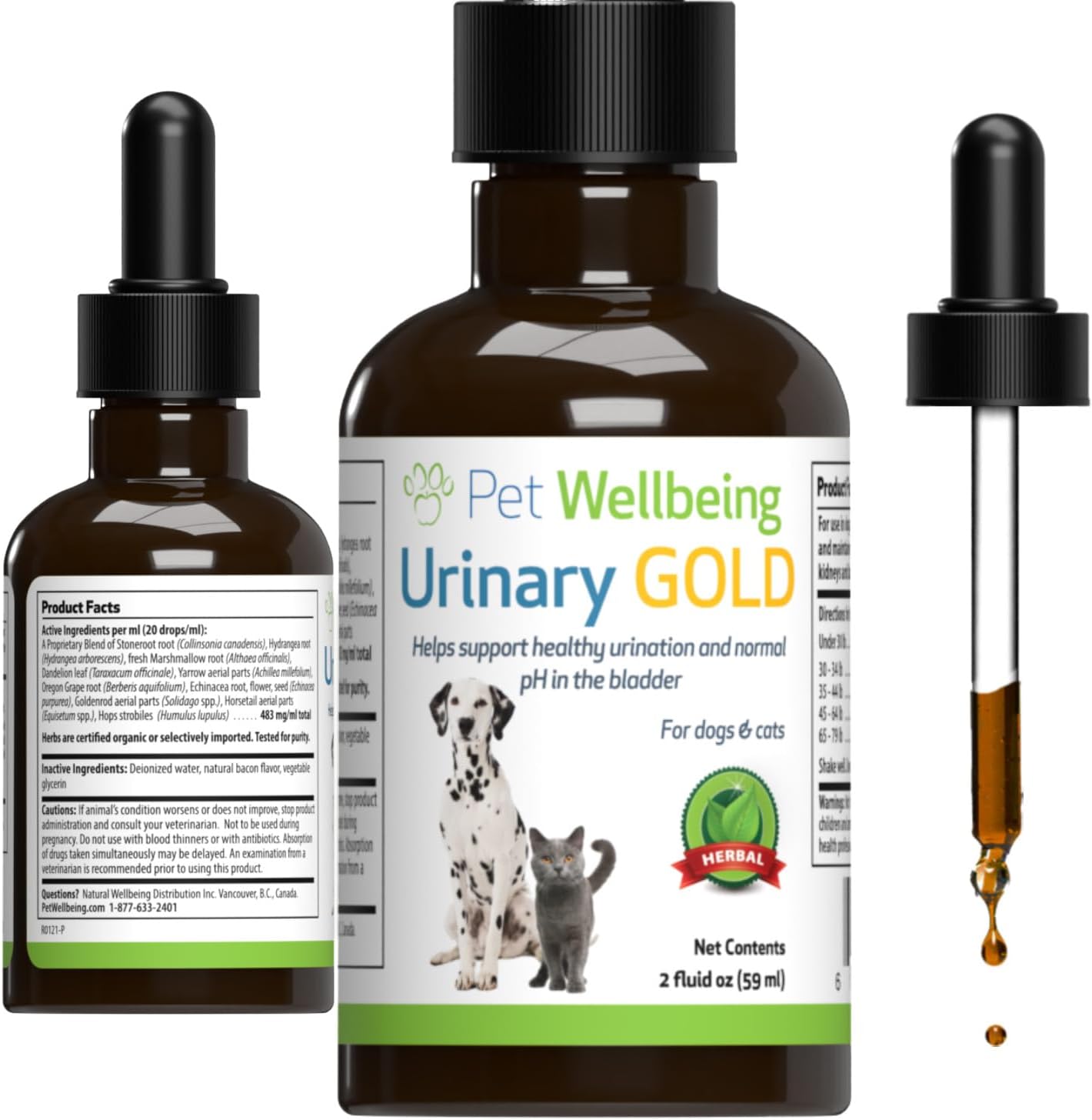 Pet Wellbeing Urinary Gold for Dogs - Herbal Supplement for Health