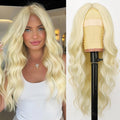 613 Blonde Wig Long Wavy Lace Hairline Middle Part - 26 in