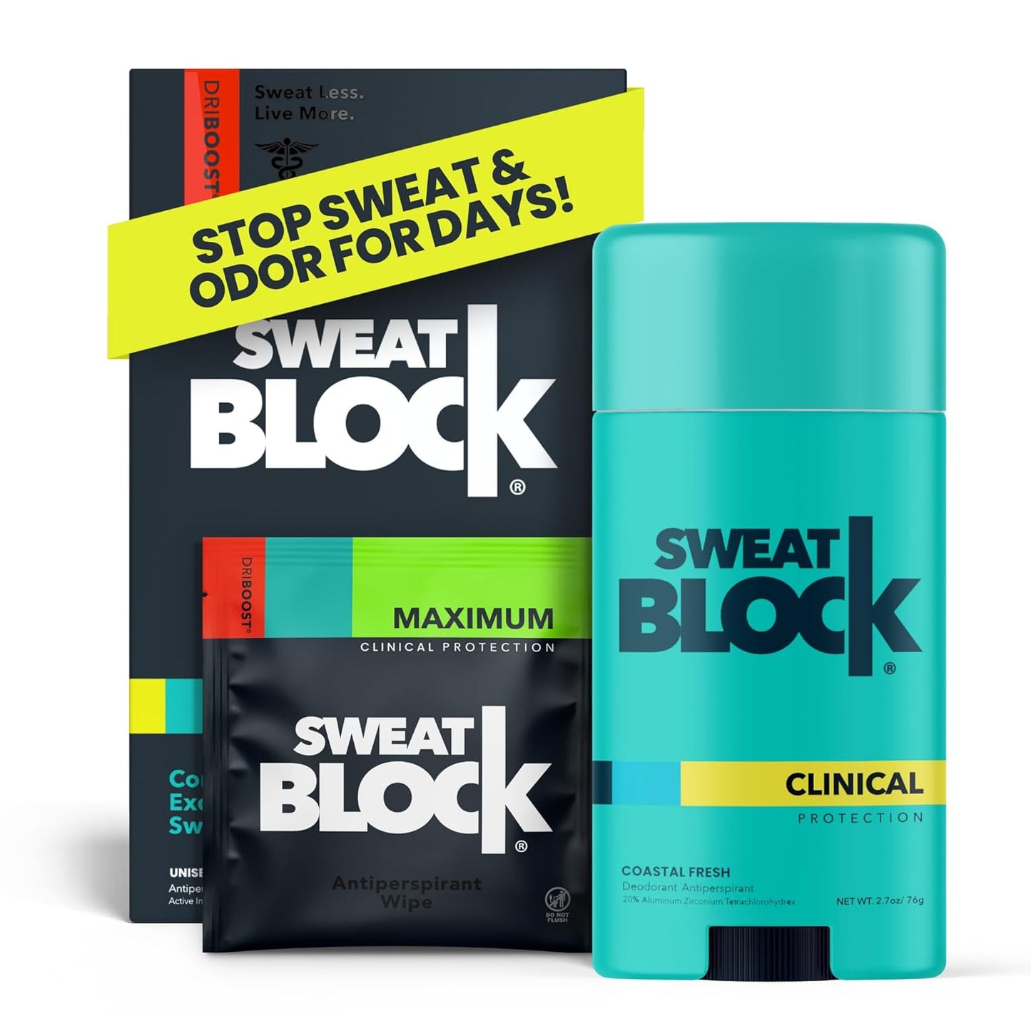 SweatBlock Maximum Clinical Strength Antiperspirant System for All