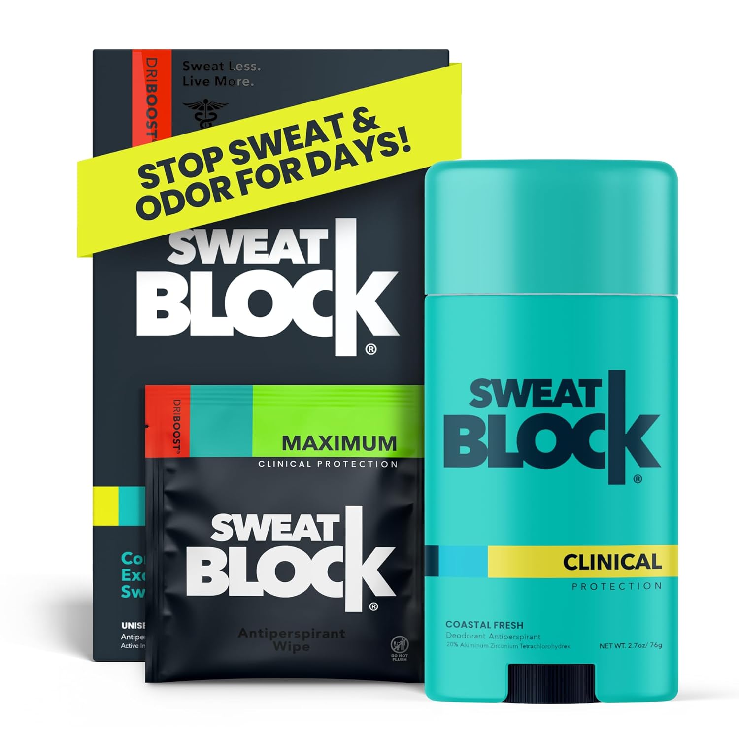 SweatBlock Maximum Clinical Strength Antiperspirant System for All