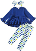 Kucnuzki Baby Girl Clothes Toddler Outfit Ruffle Sleeve Set