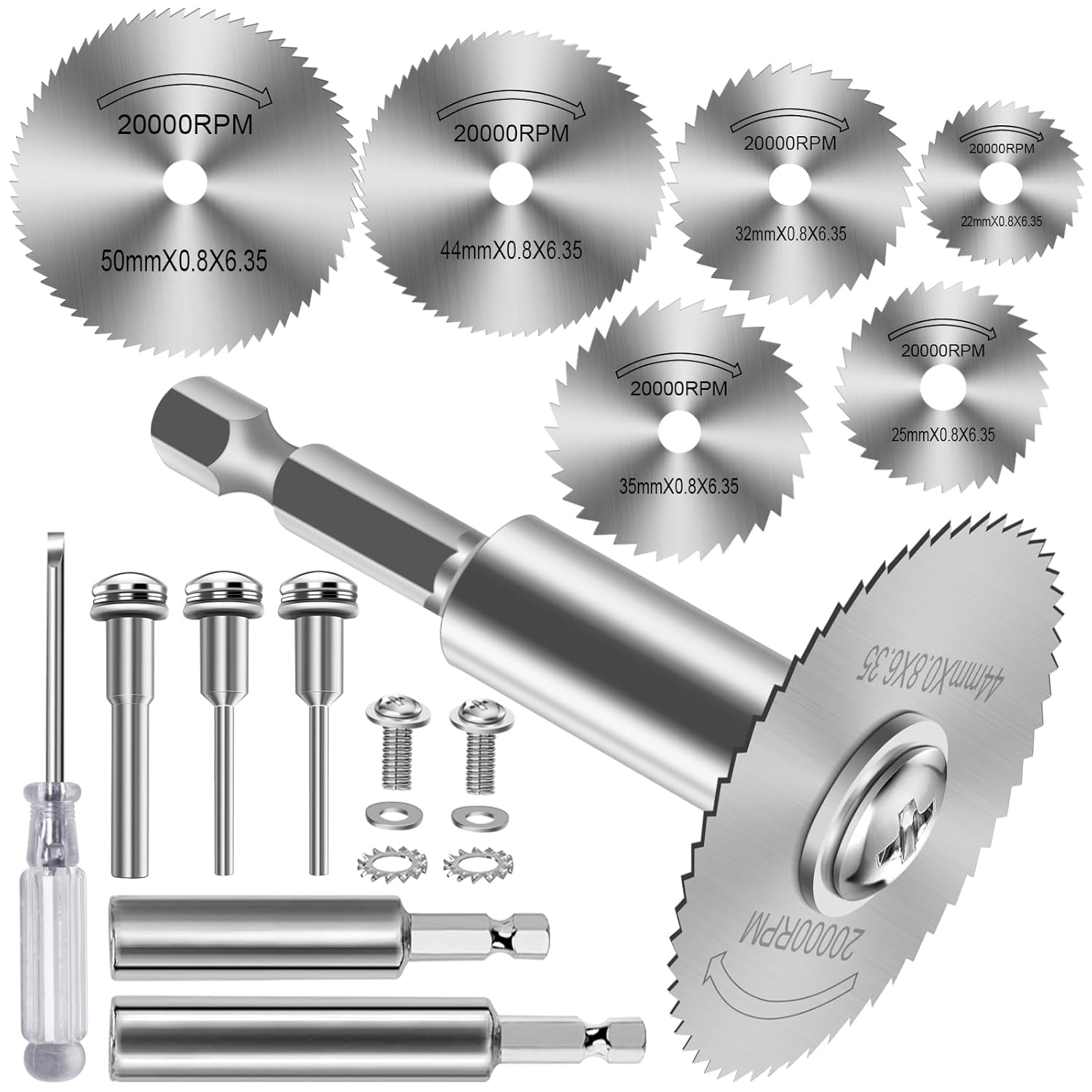 FOTYBEI Rotary Tool Cutting Wheel Set - Cut PVC, Wood, Metal Effortlessly