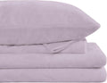 Viviland Plush Micro Fleece Bed Sheet Set - King Soft Warm Violet