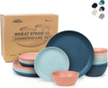 Grow Forward 24-piece Premium Wheat Straw Dinnerware Set for 8