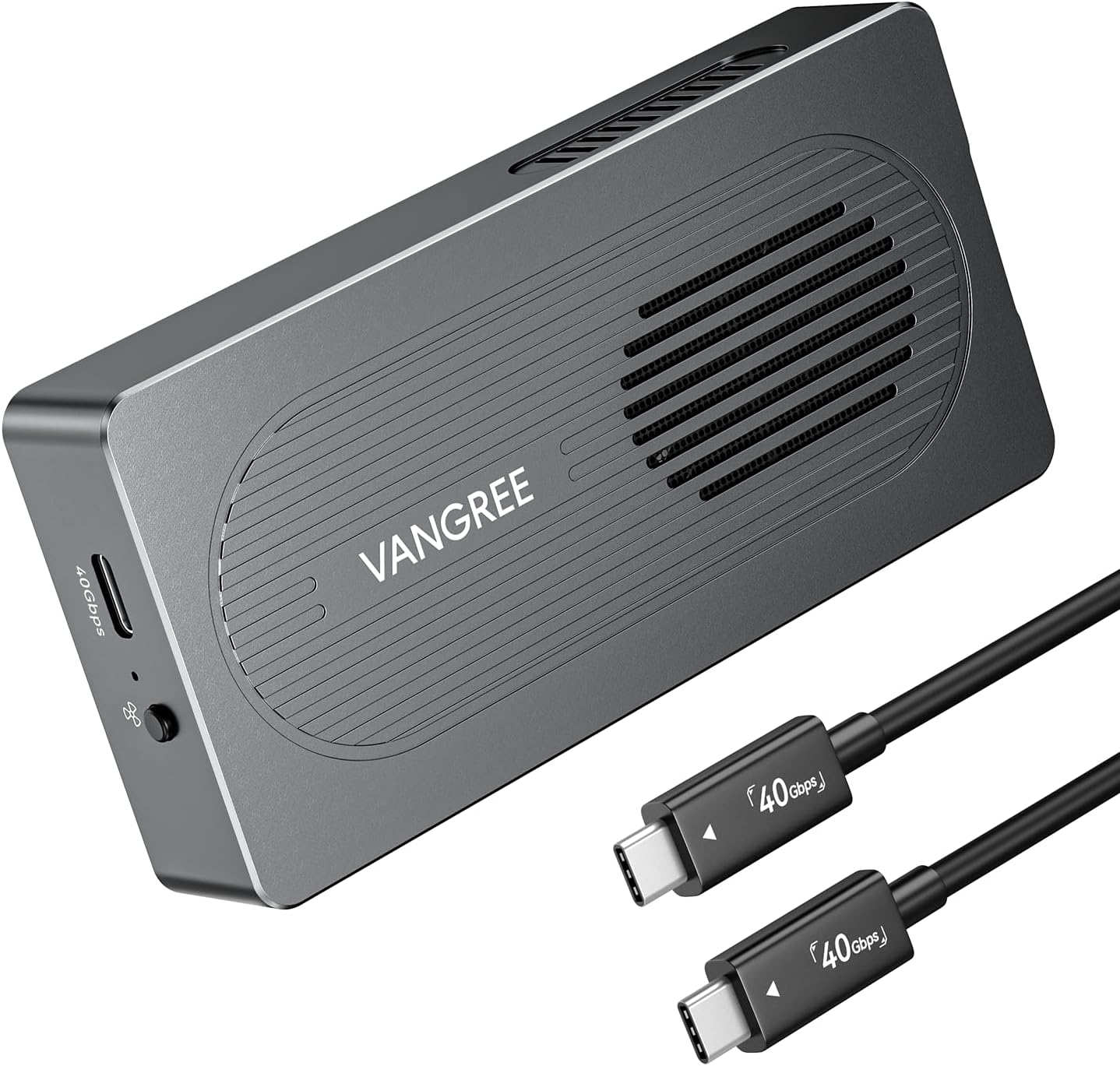 VANGREE 40Gbps M.2 NVMe SSD Enclosure with Cooling Fan