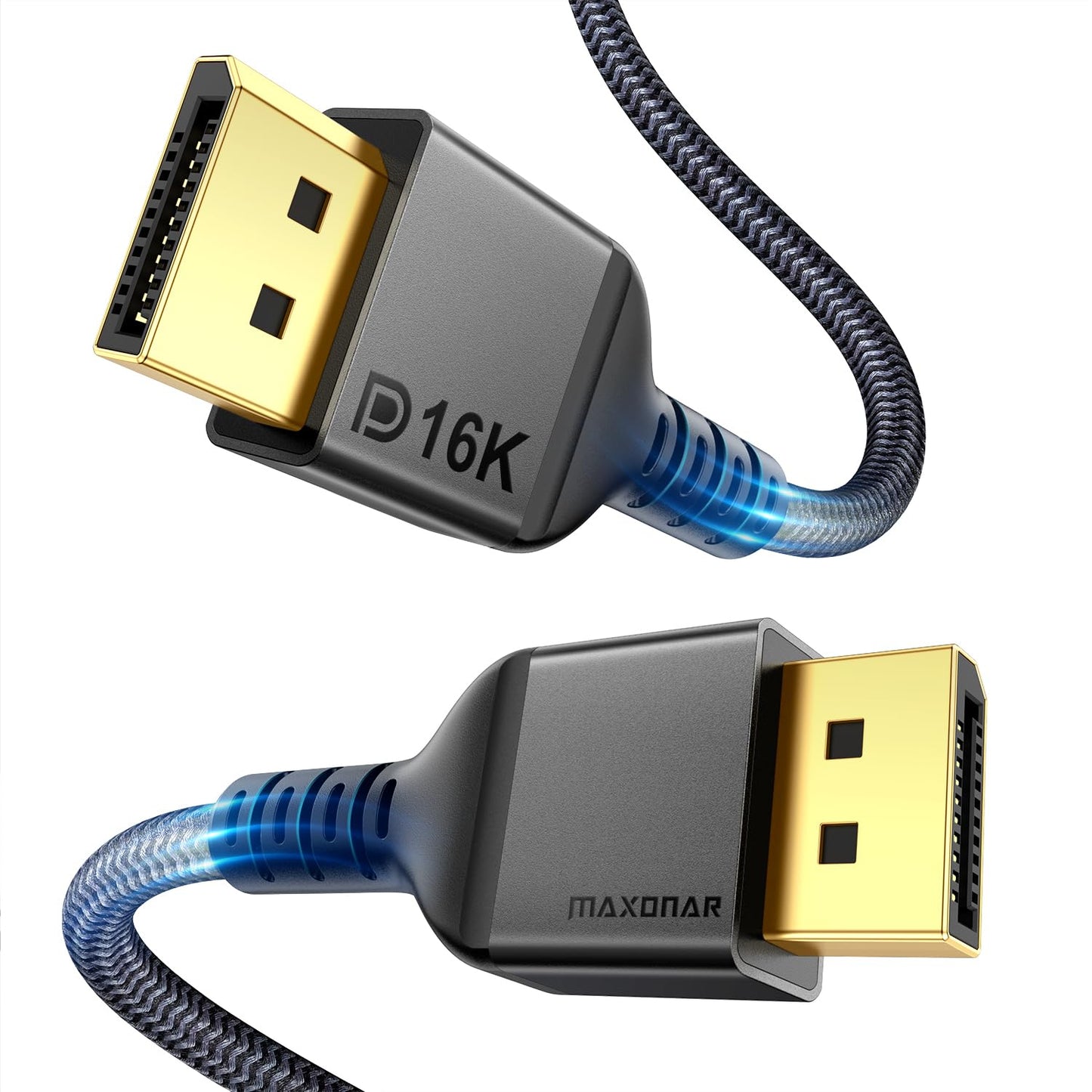 Maxonar VESA Certified DisplayPort 2.1 Cable - Ultimate 16K Gaming Performance!