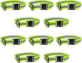 Reflective Vest Pack of 10 - High Visibility Running Vest Green