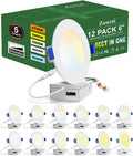 LED Recessed Ceiling Light 6 in 5CCT Selectable - Ultra-Thin Dimmable