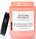 Fall Candle Autumn Flower Scented Large Soy Candle - Long Burn