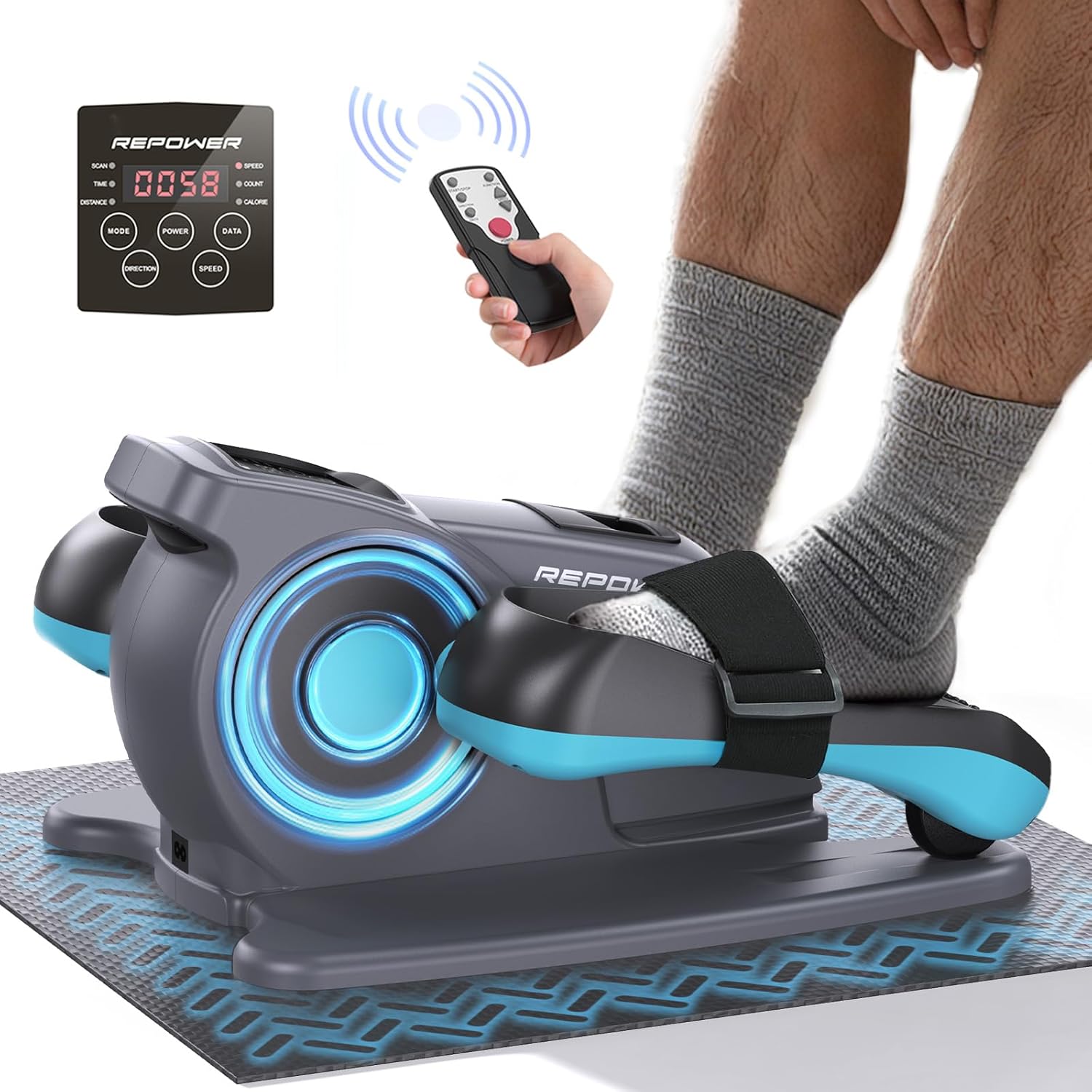 REPOWER Under Desk Elliptical - Quiet Leg Exerciser