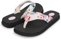 Floopi Flip Flops for Women Flat Yoga Mat Thong Sandals - Beach Ready