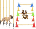 Dog Agility Training Hurdle Cone Set - Adjustable Obstacle Course