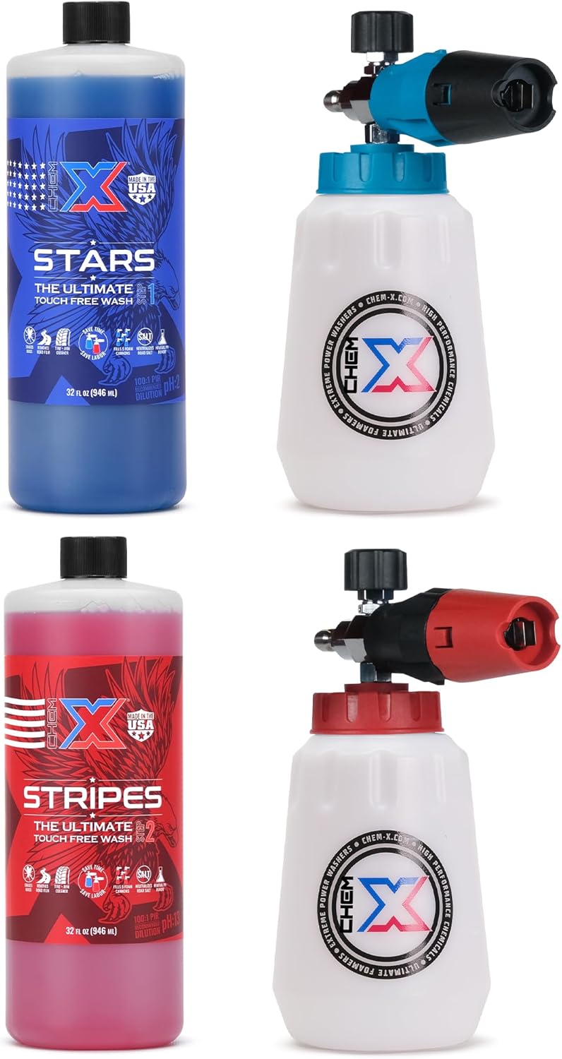 Chem-X Stars and Stripes Touch Free Vehicle Wash Foam Cannon Kit