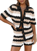 Pink Queen Women Knit Shorts Set 2 Piece Lounge Set - Soft Summer