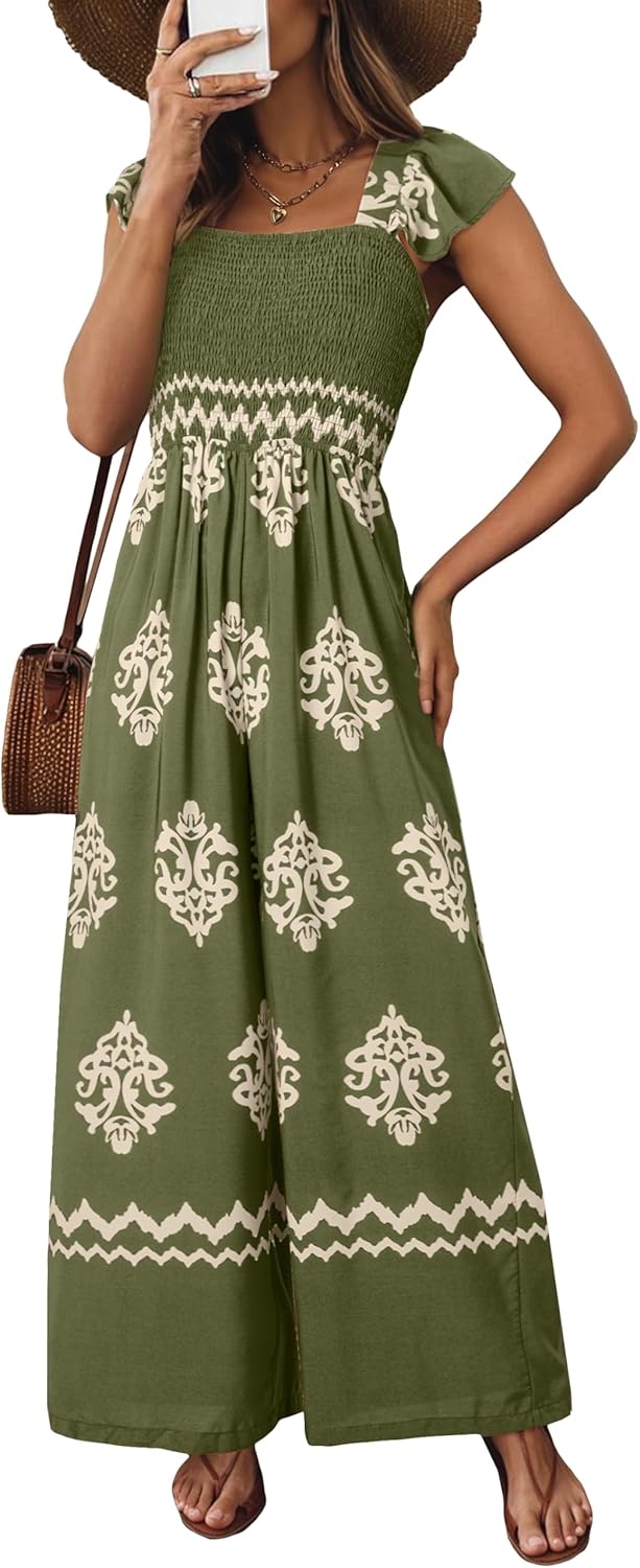Stylish Womens Summer Jumpsuits with Pockets for Vacation Fun