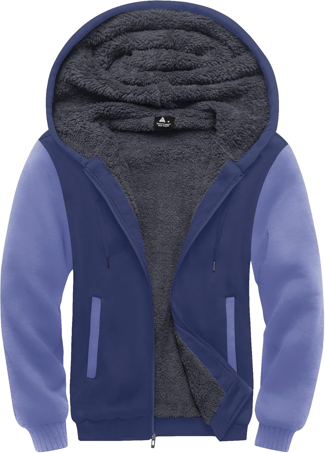 SCODI Heavyweight Fleece Hoodie for Men - Warm Full Zip Jacket
